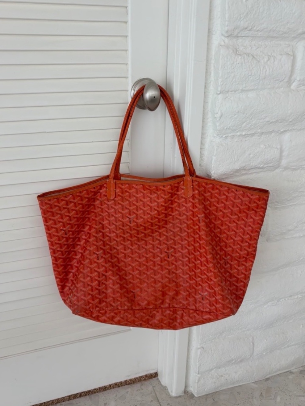 Goyard Saint Louis Orange Tote Bag